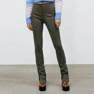 Zara Skinny High Waist Pants With Side Vents  XS